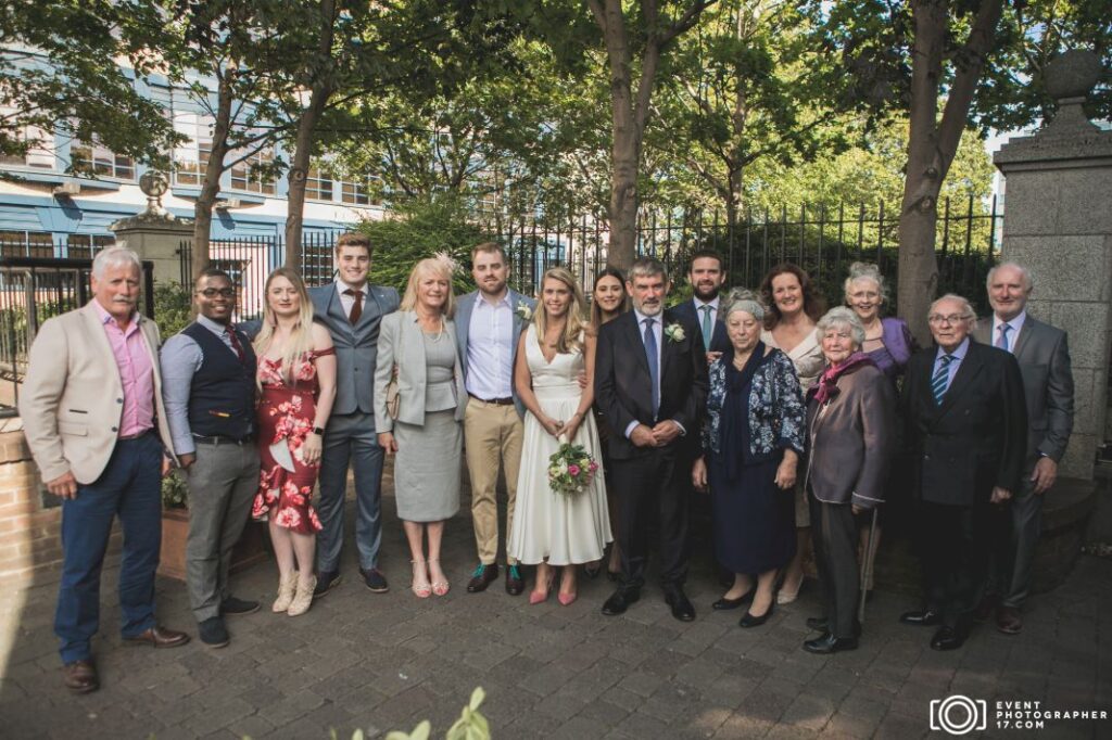 Civil wedding ceremony at the Dublin Registry Office captured naturally
