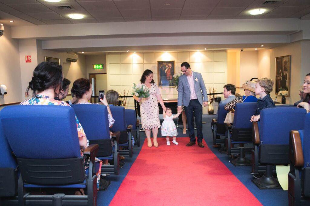 Civil wedding ceremony at the Dublin Registry Office captured naturally DUBLIN IRELAND