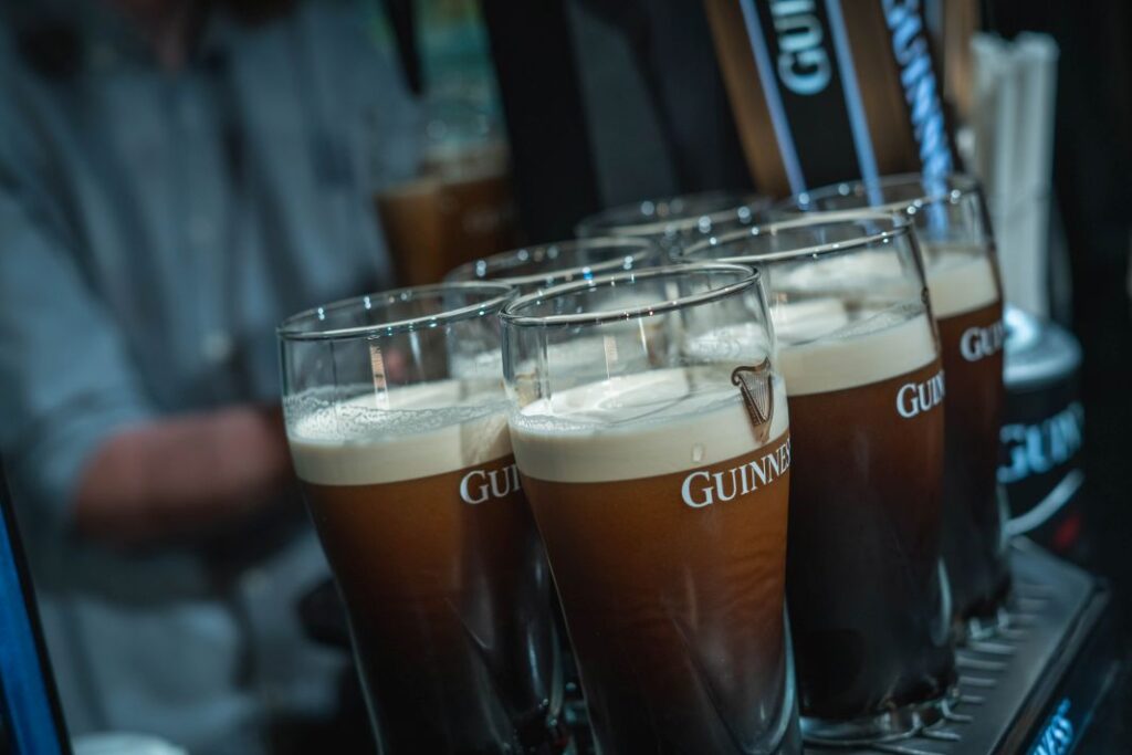 Attendees Enjoying Drinks At Guinness Storehouse Reception - E17